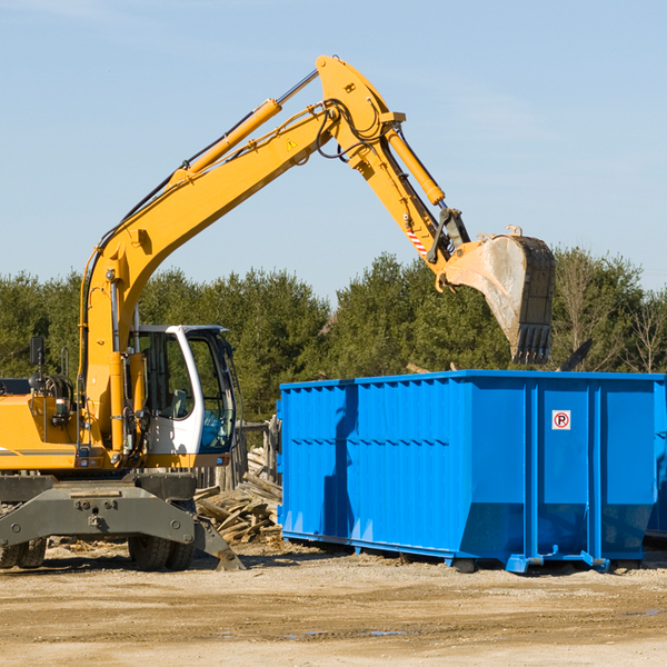 what size residential dumpster rentals are available in Coe Illinois